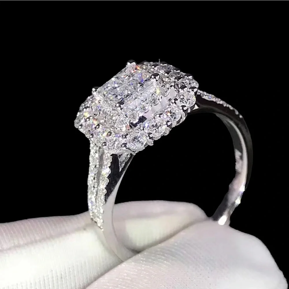 New Zirconia Diamond Ring sz 6-10 Costume Jewelry Band Valentines Day